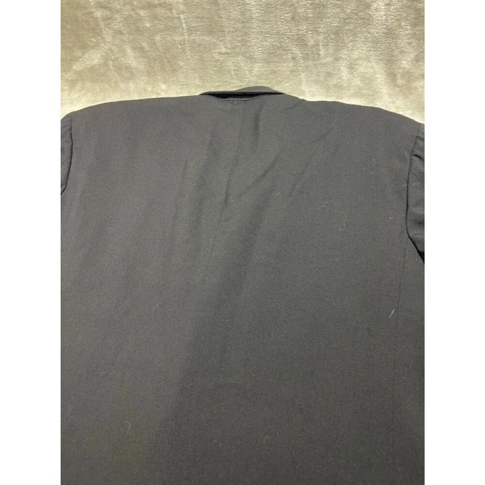 Monsieur Givenchy Suit Set Men Size 46R Black Toxedo Blazer Coat and Pants Wool